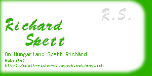 richard spett business card